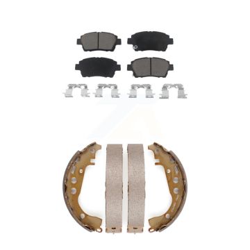 Front Rear Ceramic Brake Pads And Drum Shoes Kit For Toyota Prius Celica Scion xB xA KCN-100474