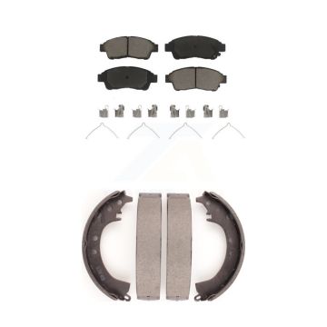 Front Rear Ceramic Brake Pads And Drum Shoes Kit For Toyota Camry RAV4 KCN-100477