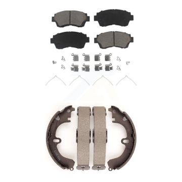 Front Rear Ceramic Brake Pads And Drum Shoes Kit For 1994-1995 Toyota Celica GT KCN-100481