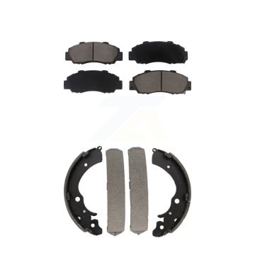 Front Rear Ceramic Brake Pads And Drum Shoes Kit For Honda Accord CR-V KCN-100483