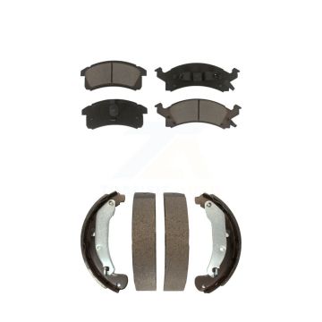 Front Rear Ceramic Brake Pads And Drum Shoes Kit For Pontiac Sunfire Chevrolet Cavalier KCN-100752
