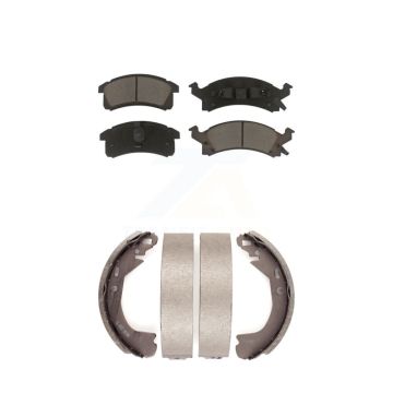 Front Rear Ceramic Brake Pads And Drum Shoes Kit For Chevrolet Cavalier Beretta Corsica KCN-100753