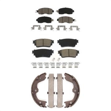 Front Rear Ceramic Brake Pads And Parking Shoes Kit For Nissan Altima KCN-100758