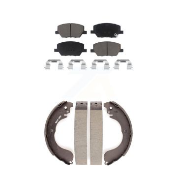 Front Rear Ceramic Brake Pads And Drum Shoes Kit For 2017 Jeep Compass New Body Style KCN-100765