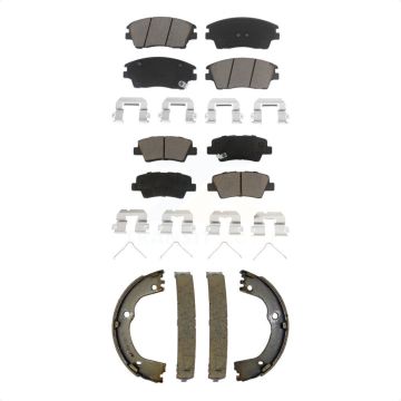 Front Rear Ceramic Brake Pads And Parking Shoes Kit For Hyundai Tucson Kia Sportage KCN-100778