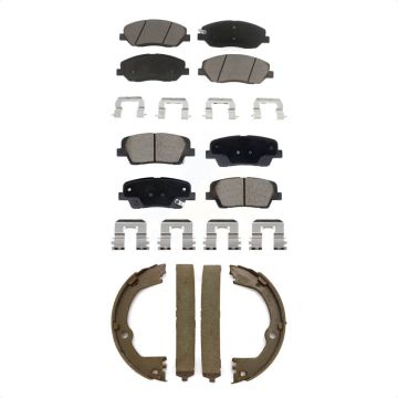 Front Rear Ceramic Brake Pads And Parking Shoes Kit For Hyundai Santa Fe XL 3.3L KCN-100792