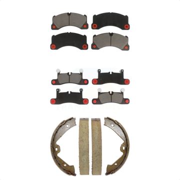 Front Rear Ceramic Brake Pads And Parking Shoe Kit For Volkswagen Touareg Porsche Cayenne KCN-100809