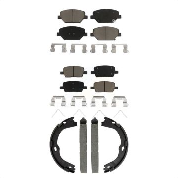 Front Rear Ceramic Brake Pads And Parking Shoes Kit For Chevrolet Camaro KCN-100826