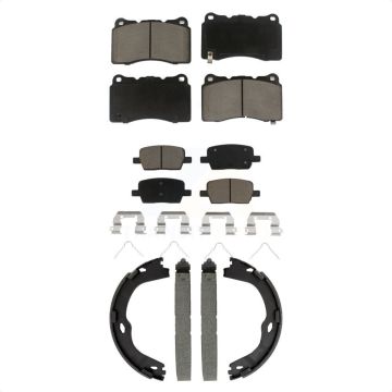 Front Rear Ceramic Brake Pads And Parking Shoes Kit For Chevrolet Camaro KCN-100827