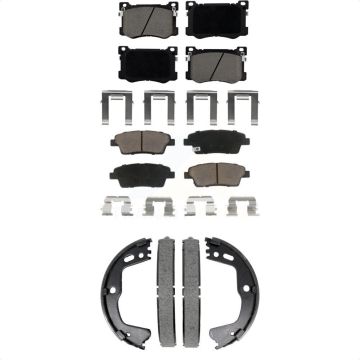 Front Rear Ceramic Brake Pads And Parking Shoes Kit For Hyundai Genesis G80 KCN-100831