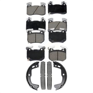 Front Rear Ceramic Brake Pads And Parking Shoes Kit For Kia Stinger Genesis G70 KCN-100834