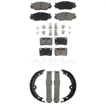 Front Rear Ceramic Brake Pads And Parking Shoes Kit For Lexus IS250 KCN-100837