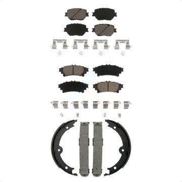 Front Rear Ceramic Brake Pads And Parking Shoes Kit For Lexus IS250 KCN-100839