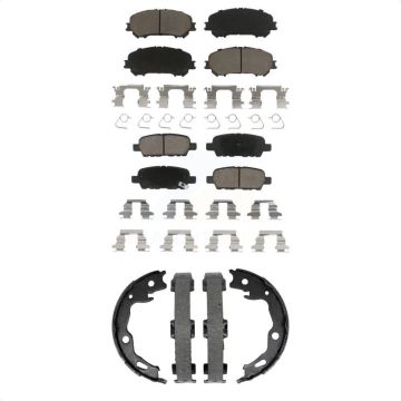 Front Rear Ceramic Brake Pads And Parking Shoes Kit For Nissan Rogue Sport Qashqai KCN-100844