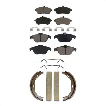 Front Rear Ceramic Brake Pads And Parking Shoes Kit For Mercedes-Benz C300 C250 C230 KCN-100850