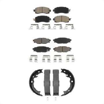 Front Rear Ceramic Brake Pads And Parking Shoes Kit For Subaru Crosstrek Impreza KCN-100864