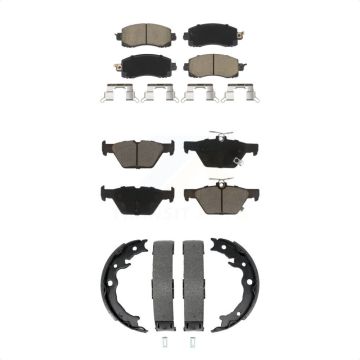 Front Rear Ceramic Brake Pads And Parking Shoes Kit For Subaru Crosstrek KCN-100865