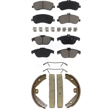 Front Rear Ceramic Brake Pads And Parking Shoes Kit For Mercedes-Benz GLK350 GLK250 KCN-100866