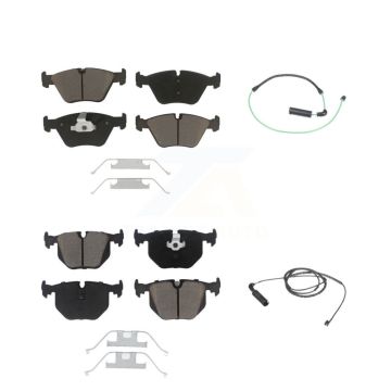 Front Rear Ceramic Disc Brake Pads And Wear Sensors Kit For BMW 330Ci 330i 330xi 3.0L KCW-100001