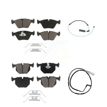Front Rear Ceramic Disc Brake Pads And Wear Sensors Kit For 2005 BMW 330xi 3.0L KCW-100005