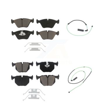 Front Rear Ceramic Disc Brake Pads And Wear Sensors Kit For 2005-2006 BMW M3 3.2L KCW-100006