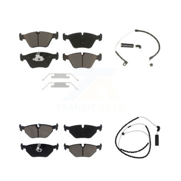 Front Rear Ceramic Disc Brake Pads And Wear Sensors Kit For BMW Z4 KCW-100009