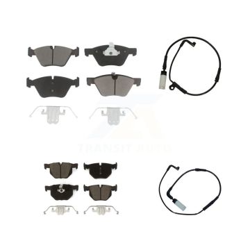 Front Rear Ceramic Brake Pad Wear Sensor Kit For BMW 525i With 310mm Diameter Rotor KCW-100013