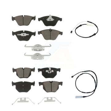 Front Rear Ceramic Disc Brake Pads And Wear Sensors Kit For BMW 335i 335is 335d KCW-100019