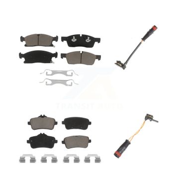 Front Rear Ceramic Disc Brake Pad & Wear Sensor Kit For Mercedes-Benz ML350 GLE350 GLE400 KCW-100028