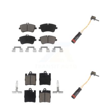 Front Rear Ceramic Disc Brake Pad Wear Sensor Kit For Mercedes-Benz C280 C320 CLK320 C350 KCW-100036