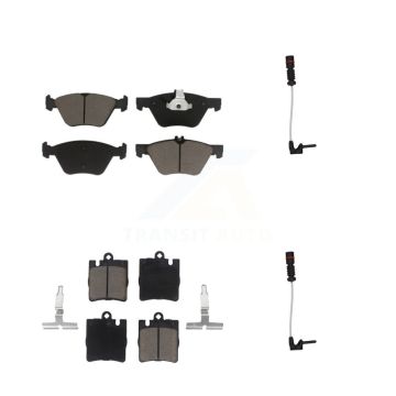 Front Rear Ceramic Disc Brake Pads And Wear Sensor Kit For Mercedes-Benz E320 CLK320 E430 KCW-100037