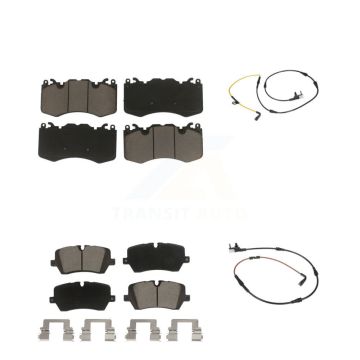 Front Rear Ceramic Disc Brake Pads And Wear Sensors Kit For Land Rover Range Sport KCW-100041