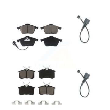 Front Rear Ceramic Disc Brake Pads And Extra Wear Sensors Kit For 2003-2006 Audi TT 1.8L KCW-100046