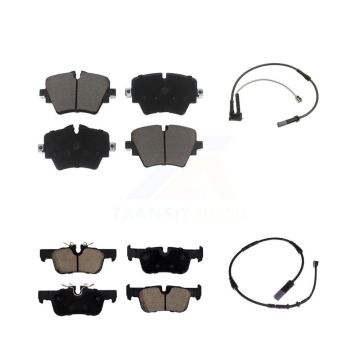 Front Rear Ceramic Brake Pads & Wear Sensor Kit For BMW X1 Mini Cooper Countryman X2 228i KCW-100048