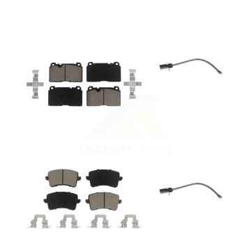 Front Rear Ceramic Disc Brake Pads And Wear Sensors Kit For Audi Q5 To 5 3 2015 KCW-100057