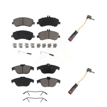 Front Rear Ceramic Disc Brake Pad & Extra Wear Sensor Kit For Mercedes-Benz GLK350 GLK250 KCW-100066