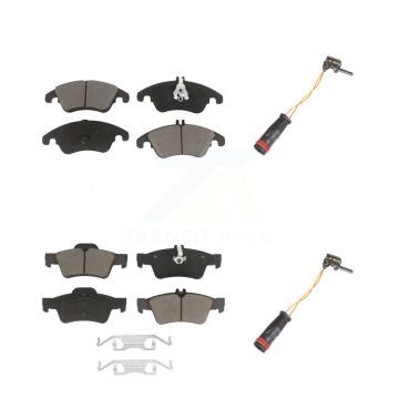 Front Rear Ceramic Disc Brake Pad Wear Sensor Kit For Mercedes-Benz E350 E250 CLS400 E400 KCW-100067