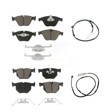 Front Rear Ceramic Disc Brake Pad Wear Sensor Kit For 2013 BMW X1 xDrive35i with AWD 3.0L KCW-100076