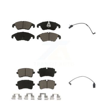 Front Rear Ceramic Disc Brake Pads And Wear Sensors Kit For Audi A7 Quattro A6 KCW-100110