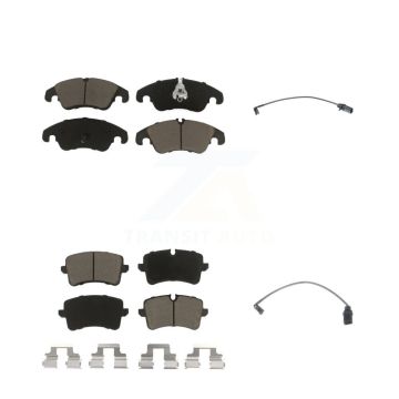 Front Rear Ceramic Disc Brake Pads And Wear Sensors Kit For Audi A6 Quattro KCW-100112