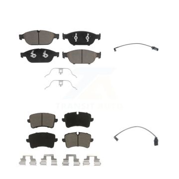 Front Rear Ceramic Disc Brake Pads And Wear Sensors Kit For Audi A6 Quattro KCW-100117