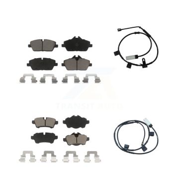 Front Rear Ceramic Disc Brake Pads And Wear Sensors Kit For Mini Cooper 1.6L KCW-100119