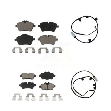 Front Rear Ceramic Disc Brake Pads And Wear Sensors Kit For Mini Cooper KCW-100122