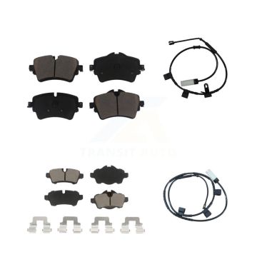 Front Rear Ceramic Disc Brake Pads And Wear Sensors Kit For 2015 Mini Cooper 1.6L KCW-100123