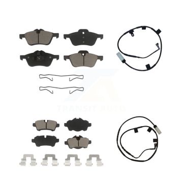 Front Rear Ceramic Disc Brake Pads And Wear Sensors Kit For Mini Cooper KCW-100127