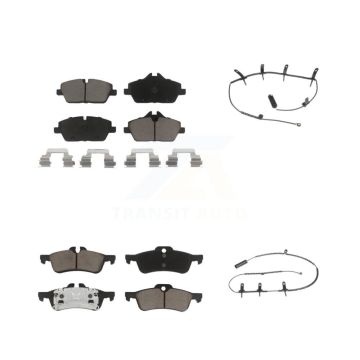 Front Rear Ceramic Disc Brake Pads And Wear Sensors Kit For Mini Cooper KCW-100128