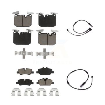 Front Rear Ceramic Disc Brake Pads Wear Sensor Kit For 2020 Mini Cooper John Works KCW-100131