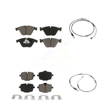 Front Rear Ceramic Disc Brake Pad And Wear Sensor Kit For BMW 535i 640i Gran Coupe xDrive KCW-100142