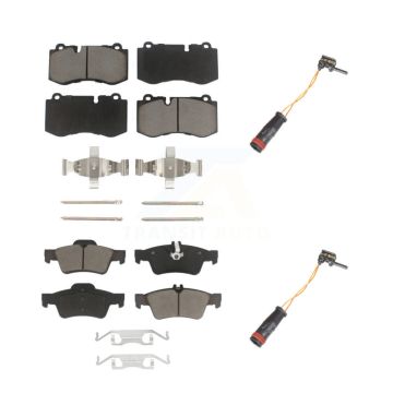 Front Rear Ceramic Brake Pad & Wear Sensor Kit For Mercedes-Benz SL550 With Sport Package KCW-100147