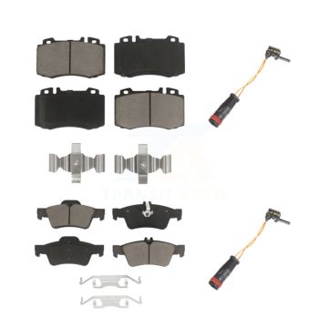 Front Rear Ceramic Brake Pad Wear Sensor Kit For Mercedes-Benz E350 SL500 SL550 E550 S500 KCW-100149